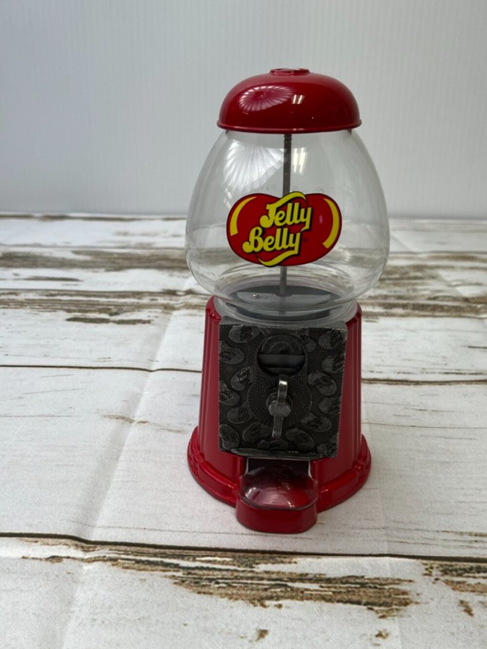 Vintage Jelly Belly Mini Bean Dispenser Die Cast Glass Dome Collect Party Ex
